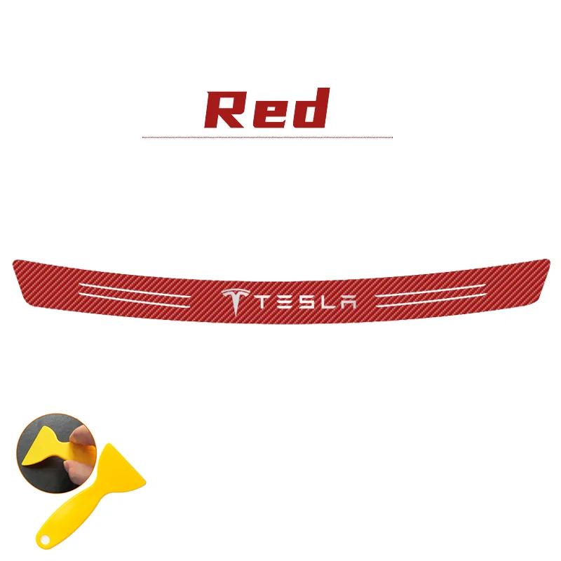 Samolepka na auto 2025 Hot Car Styling Zadní nárazník Znak Logo z uhlíkových vláken Samolepky na kufr Pro Tesla Model 3 Model S X Model Y Roadster