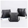 Whatna Leather Shoulder Fits iPad Vertical Business Crossbody Small Messenger Shoulder Men's Crocodile-Embossed Bag, Pochette, 9.7, Design, Men's Bag,
