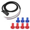 7-way Molded Trailer Plug with Wiring Harness for RV Tow Tow Truck, 2 Meter Cable Connector, 7-pin Trailer Wiring Harness