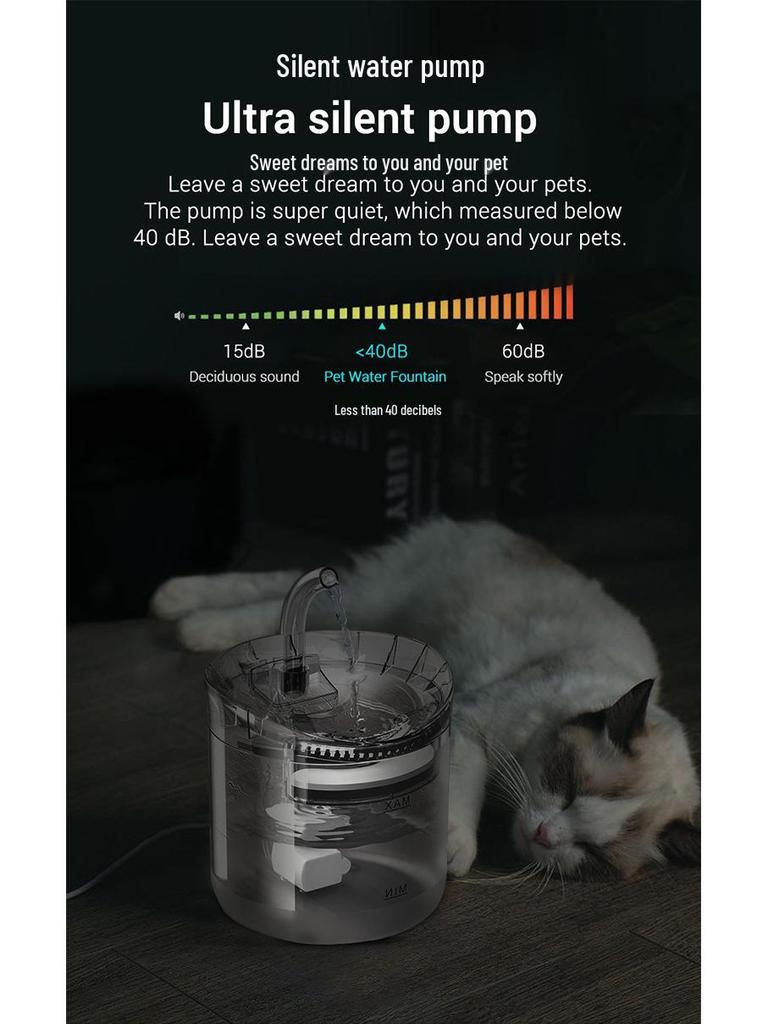 Smart Pet Water Dispenser & Feeder with Automatic Circulation Filter for Cats and Kittens