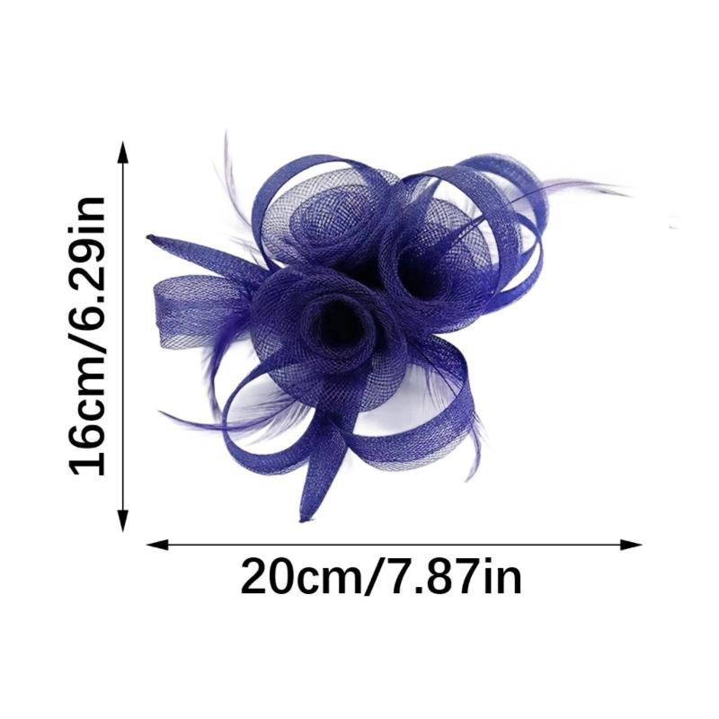 Elegant Mesh Flower Hair Accessory Fascinator Headdress Photo Props For Women Girls Wedding Party Photography