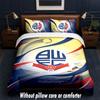 Bolton Wanderers FC Design Bed Bedding Set 1 Duvet Cover + 2 Pillowcases Soft Breathable Household Bed Linens