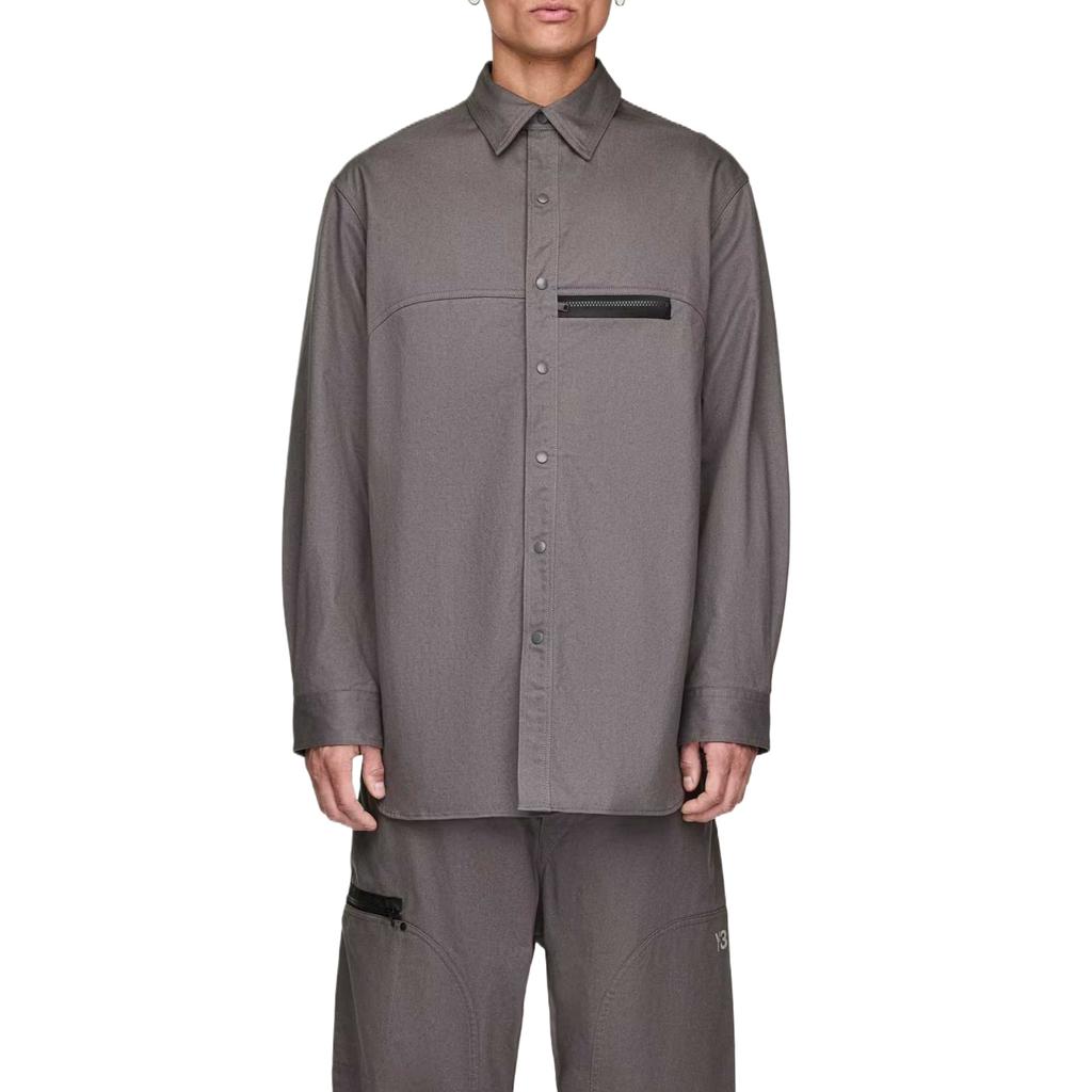 adidas Y-3 Polo Minimalist Solid Long Sleeve Shirt Men Shirts KB2079