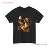Bulldog Howling To The Moon T Shirt Dog With Dogs Lovers Vintage Stylish Versatile Breathable