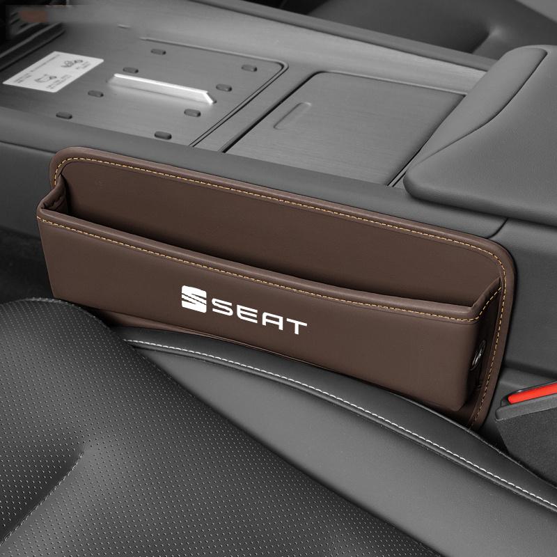 Universal Car Seat Gap Organizer PU Auto Console Side Pocket Seat Crevice Storage Box For Seat Leon Altea Exe Interior Accessory