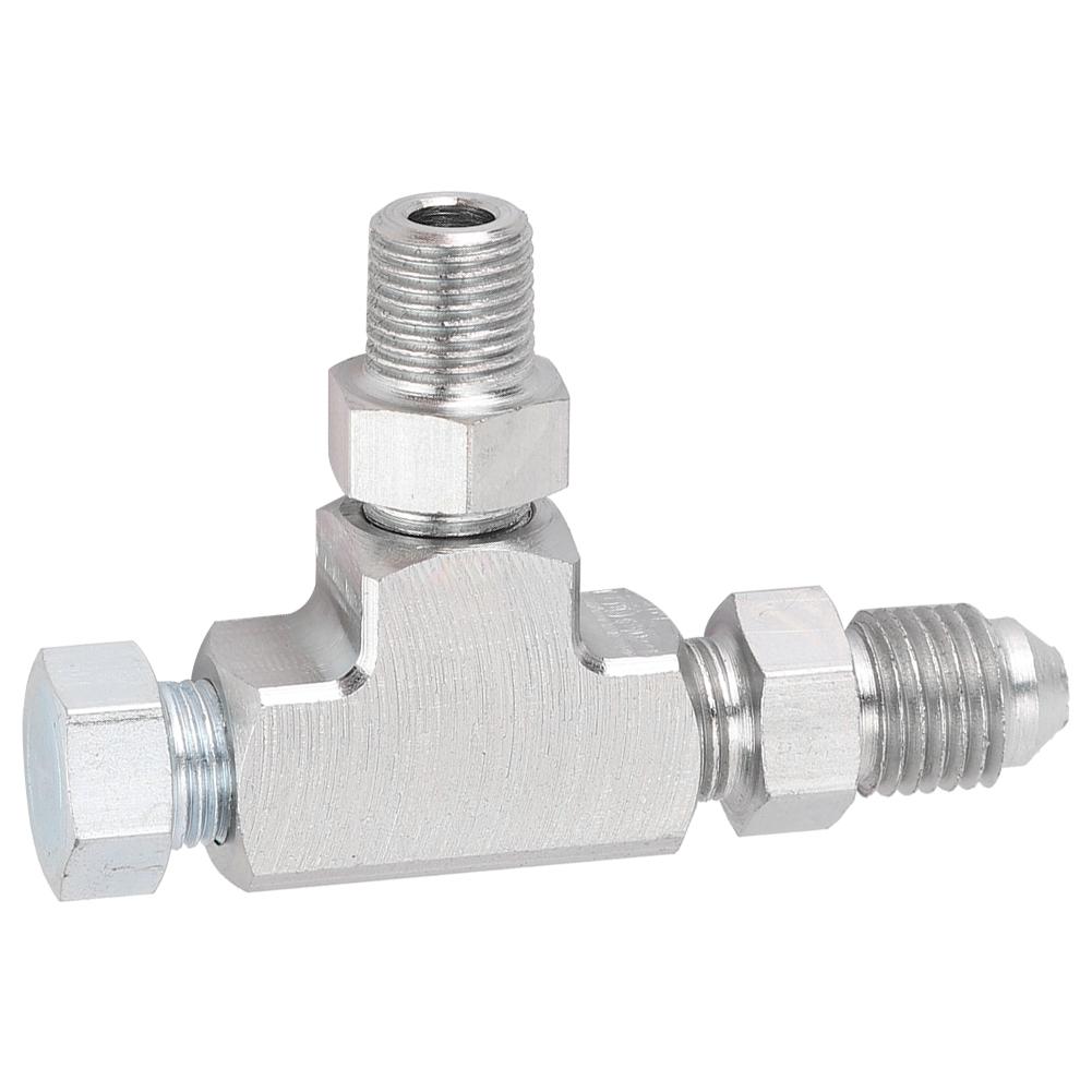 Adapter Fitting Tee 3 Way 1 8  NPT to 4AN & Plug Block Oil Feed Pressure Sensor