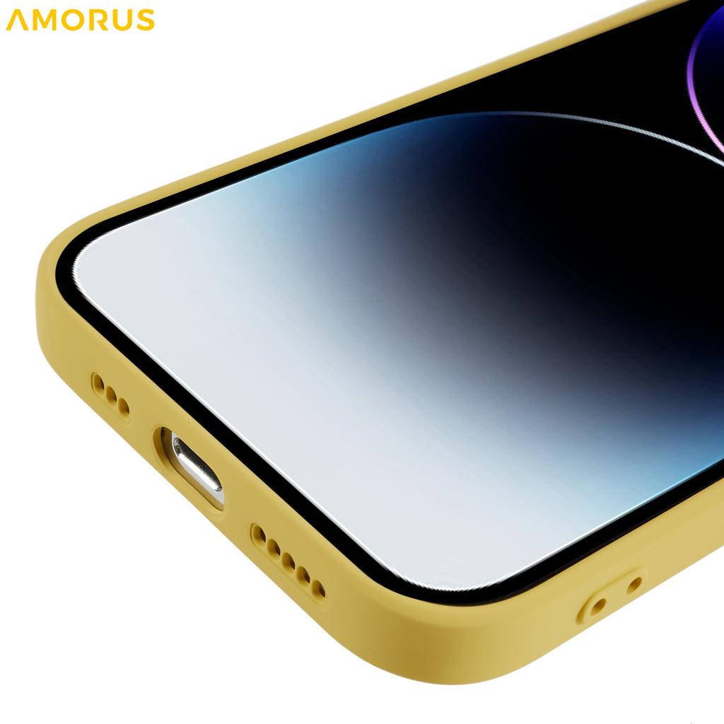 For iPhone 14 Pro Case Precise Cutouts TPU Fiber Lining Shockproof Phone Cover