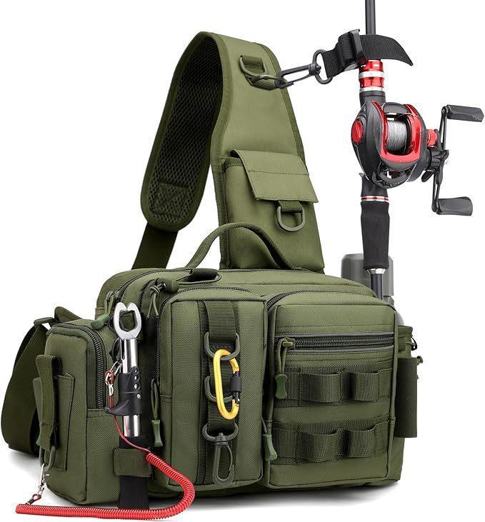 Multifunctional Casual Luya Bag Chest Bag Waist Bag Outdoor Shoulder Crossbody Bag Fishing Rod Bag Equipment Fishing Bag Back