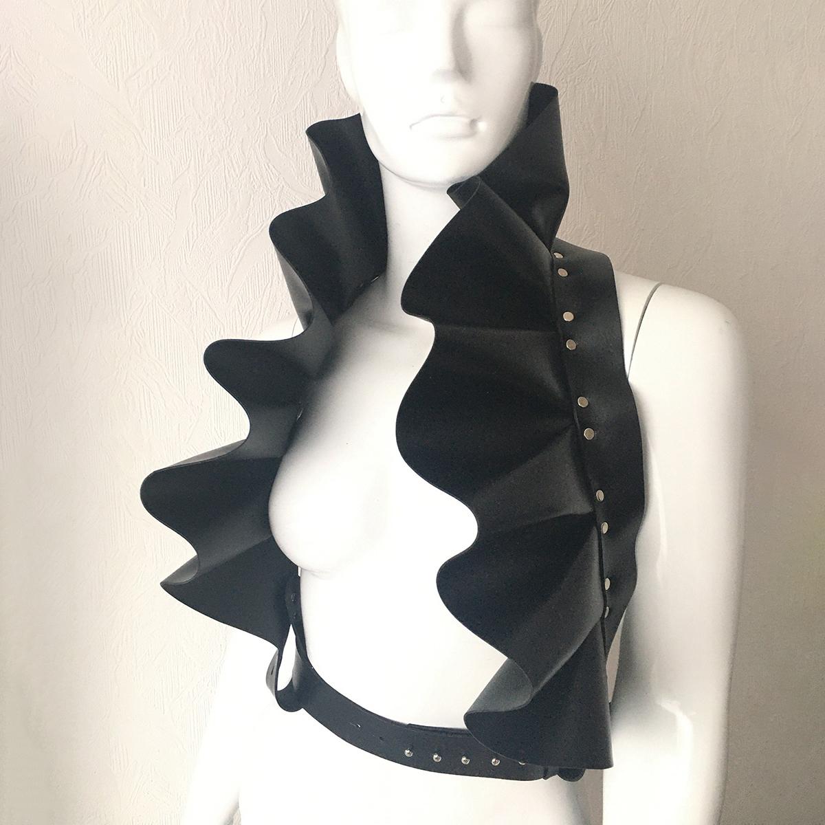 

Women Fashion Pu Leather Waistband Casual Decoration Petal Shape Harness Clothing Goth Waist Belt Harness Harajuku Accessorie