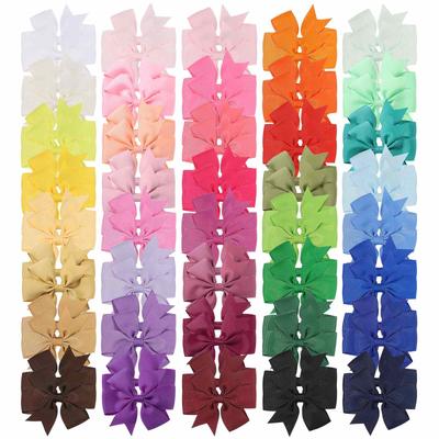 30/50/60Pcs Cute Colorful 3'' Grosgrain Ribbon Hair Bows Clips for Baby Girls Boutique Hairpins Headwear Kids Hair Accessories