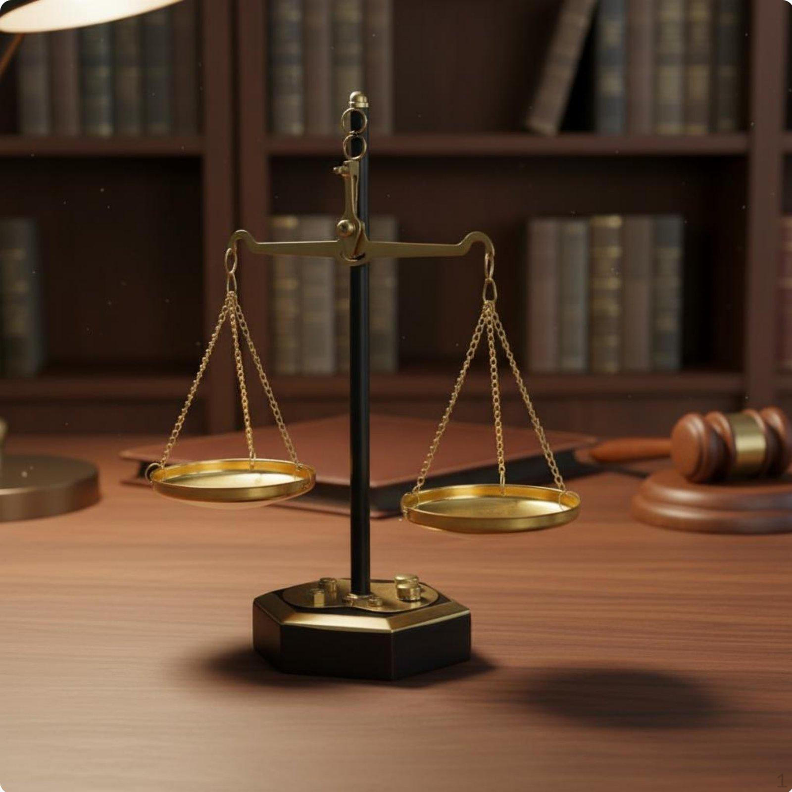 Decorative Balance of Justice Rustic Look Sculpture Sturdy Scale for