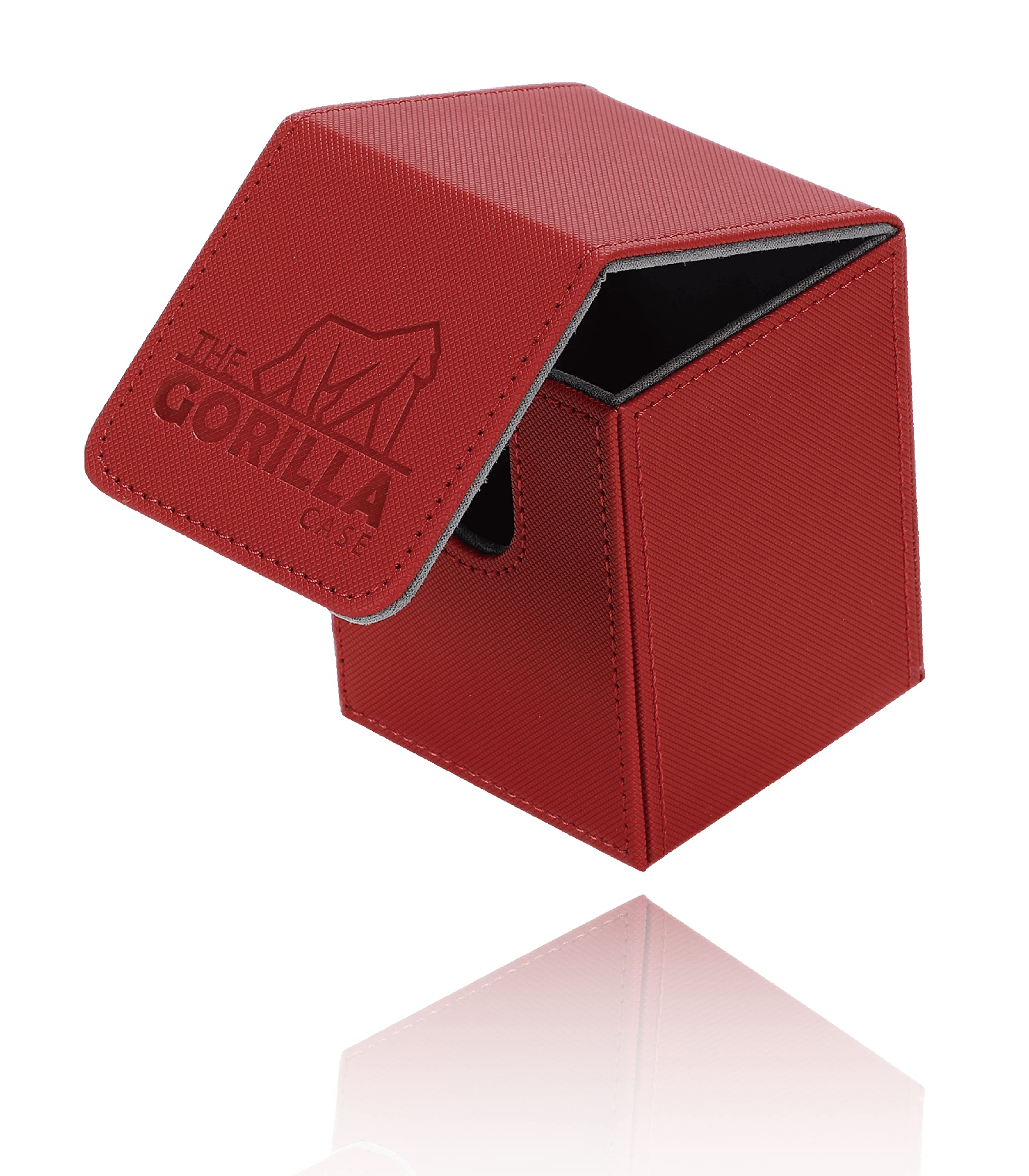 

THE GORILLA CASE Кейс для колоды, Кейс для торговых карт из ПУ кожи, Вертикальное хранение (Темно-красный)