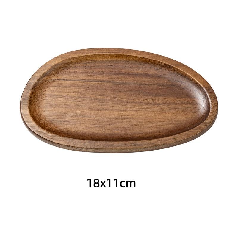 Japanese Style Storage Tray Irregular Cloud Shaped Wooden Tray For Bread Dessert Cake Coffee Tea Cup Household Organizer Plate