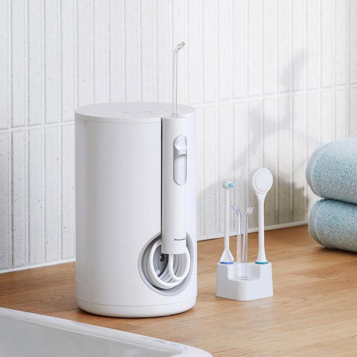 Panasonic EW1614AW503-PACK - Jet dentaire ultrasonique avec accessoires, nettoyage interdentaire avancé