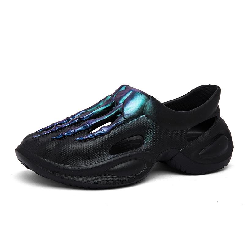 

Новые модные летние мужские уличные дышащие полые универсальные сандалии, мужская обувь для прогулок, тапочки 39 синий