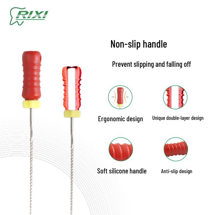 Stainless Steel/Nickel-Titanium Dental Root Canal Files: K-File, H-File, R-File with Irrigation Needles