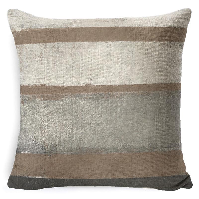 Heimdeko Kissen Kissenbezug Neu Türkis und Orange Abstrakte Kunst Malerei Wurfkissenbezug