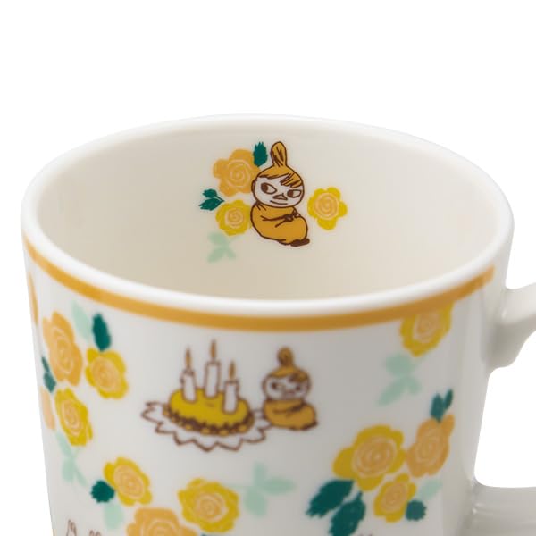 Moomin ceramic diameter x 9cm height in a printed gift Yamaka Made in mug, yellow, 8.5cm (300ml), box. Shoten, Japan, MM7802-11