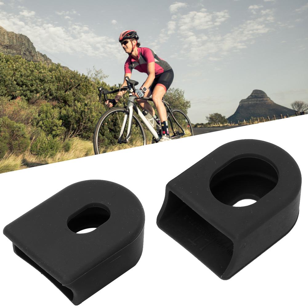 5 Pair RISK Silicone Mountain Bike Crank Cover Road Bicycle Crankset Protective Case Cycling AccessoryBlack