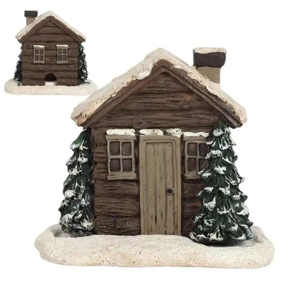 Cartoon Chimney Hut Decoration Delicate Incense Cone Burner Christmas Party
