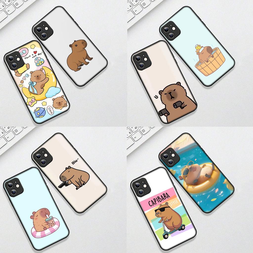 Anime Capybaras Phone Case for Samsung Galaxy S24 S25 S23 FE Ultra Plus S7 Edge S25+ S23+ A56 5G Protective Cover