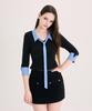 Akeumeseodeu Layered Tie Shirt (Blue Stripe)