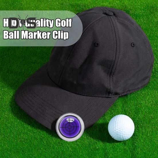 1/5 ks Značkovač golfových míčků Klip na kulatou čepici s funkcí úrovně Magnetická spona na značkovač golfového míčku Klip na čepici golfového míčku Značkovač čáry Golfové příslušenství