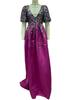 2025 Spring European & American Women's Floral Sequined V-neck Evening Gown