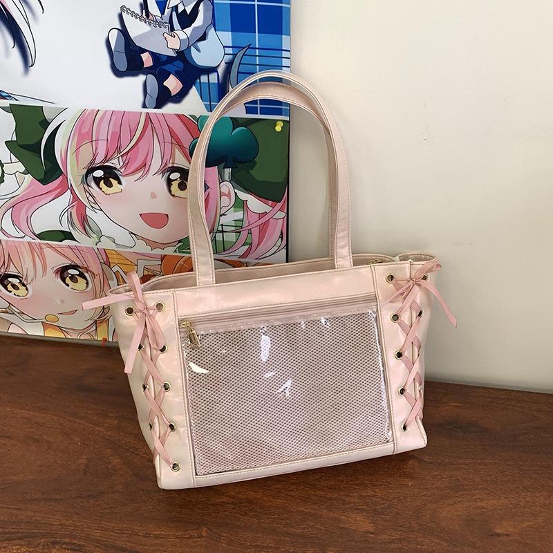 Today's popular ribbon large-capacity bow transparent baby bag pain bag