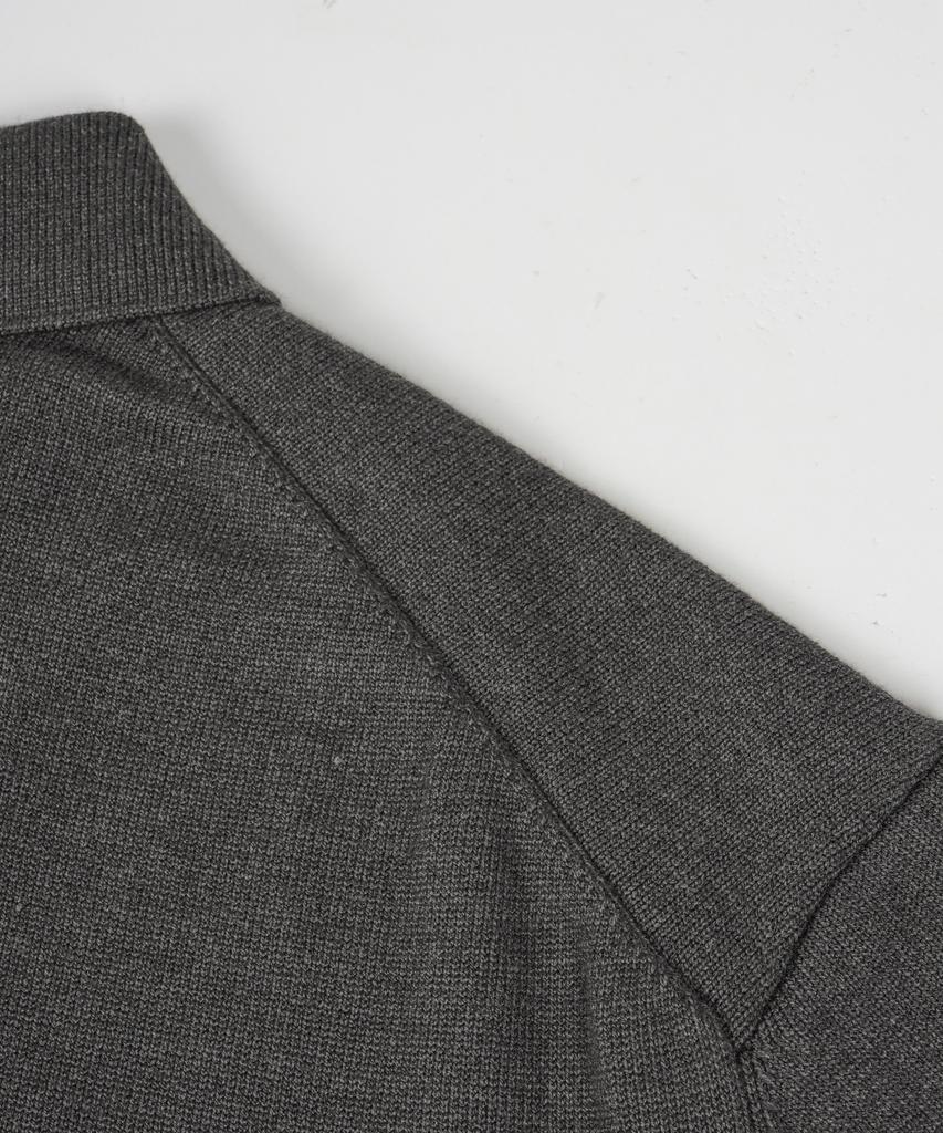 BIRBANTE Soft Washable Collared Knit - Charcoal