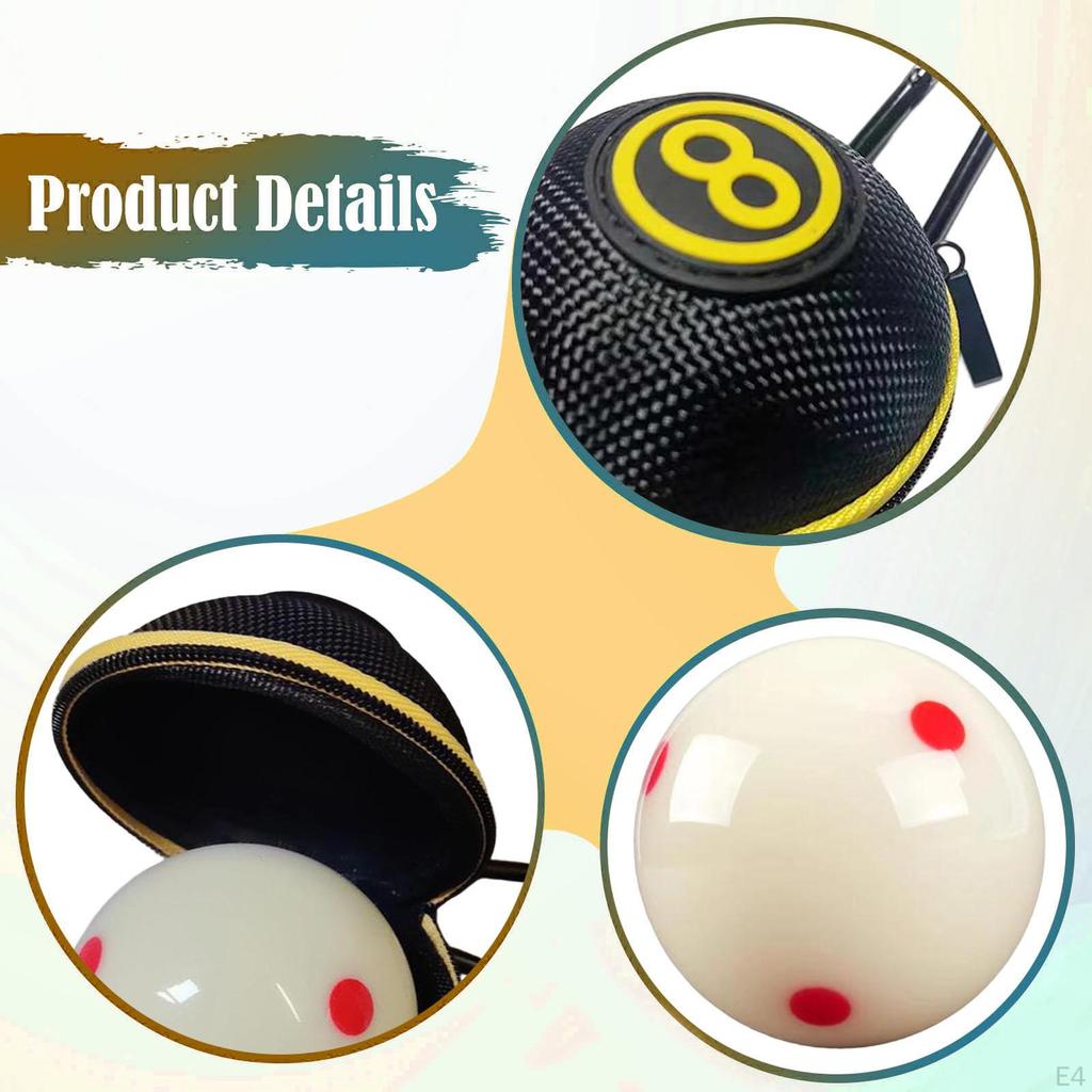 Billiard Cue Ball Pool with Storage Bag Practice Training Balls for Sports
