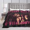 Warm BlanketGirls Boys Camping Silent Hill Throw Blanket Run Heather Flannel Bedspread For Bedroom Funny Sofa Bed Cover
