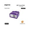 Adaptateur Secteur - APPROX - Double USB - 2,1A - Violet - Protection Surcharge