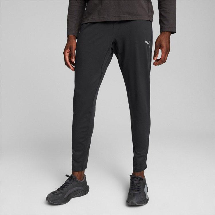 Puma Run Cloudspun Tapered Pant Solid Color Casual Mid-Rise Knitted Sports Pants Men pants Black 524614-01