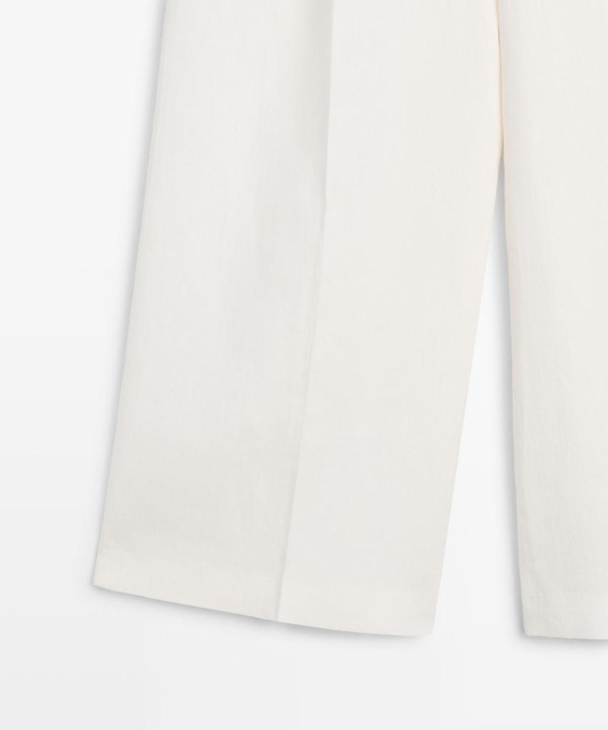 Masimodutti Fluid Linen Suit Pants