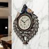 Large Peacock Pine Wood Clock