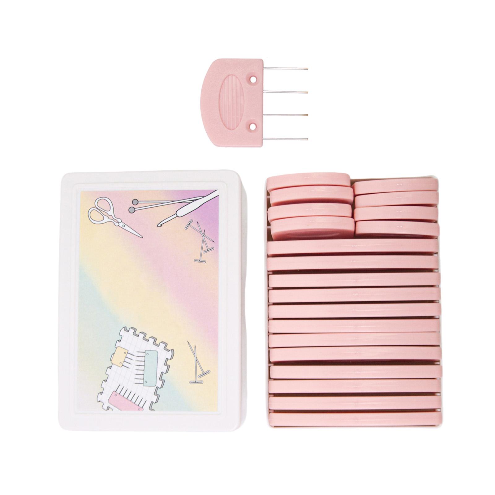 

20 шт. Блокировочные гребни для вязания 4-контактные 8-контактные Блокировочные гребни для вязания крючком с булавкой Блокираторы для вязания Булавка для проекта вязания розовый