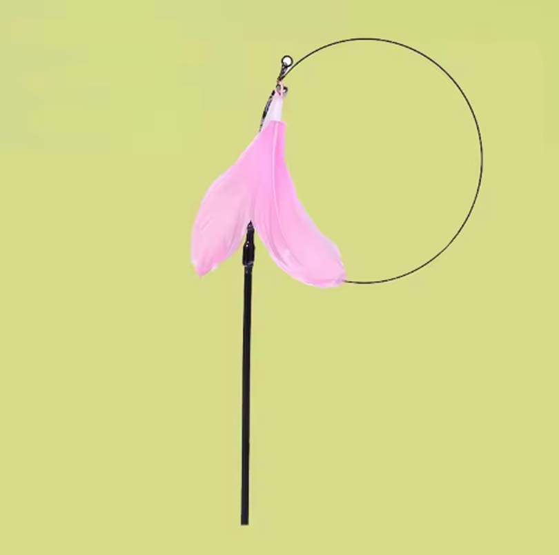 New Powerful Sucker Cat Teaser with Bell and Long Rod Detachable Cat Self-entertainment Toy.