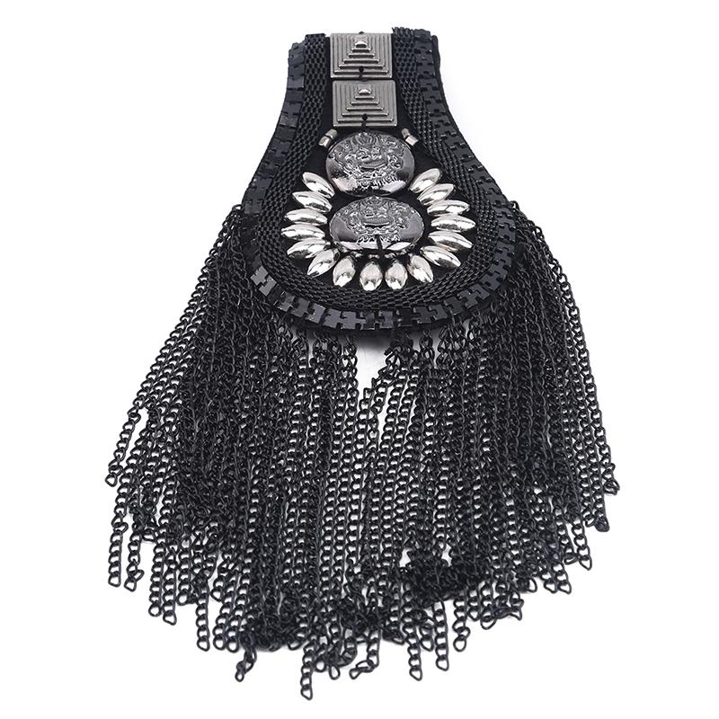 Мужской Наплечный Значок Брошь Цветок Панк Стиль Металлическая Кисточка DIY Цепочка Кисточка Аксессуары для Одежды Багаж Наплечный Значок