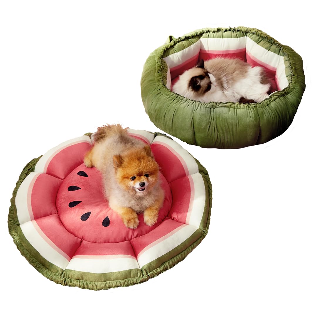 

Лежак для домашних животных Lesure, моющийся, для питомца 53 см, подходит для круглогодичного использования, моющийся для собак и собак, круглый, диаметр, подушка, многофункциональный, двусторонний дизайн,