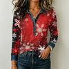 Women's Casual Long Sleeve Shirt Loose Fit Color Block Top for Everyday Comfort