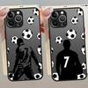 Cartoon Football Number 7 Case for iPhone 17 Pro Max 13 Mini Air 7 8 SE 11 15 XS XR 14 16 Plus 12 Funda Back Phone Cover