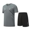 Men's Quick-Dry Short-Sleeve Sportswear Set for Summer Running and Fitness