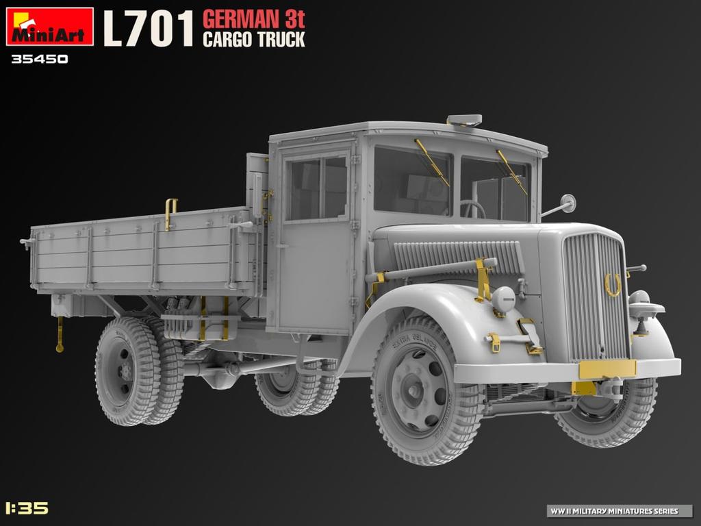 MiniArt L701 German Cargo Truck Plastic Model MA35450 1/35 3-Ton