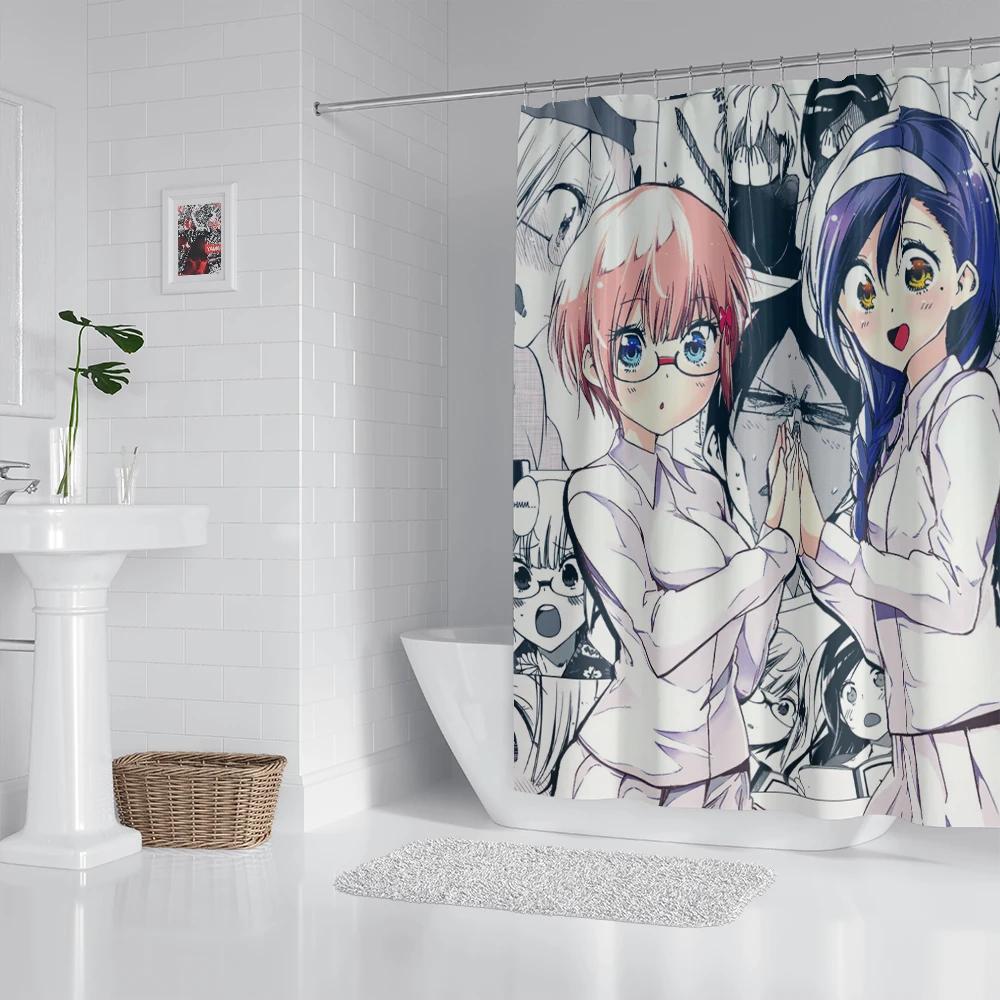 Anime Shower Curtain With Hook Bathroom Curtain Bathroom Decor Anime Decor  Curtain