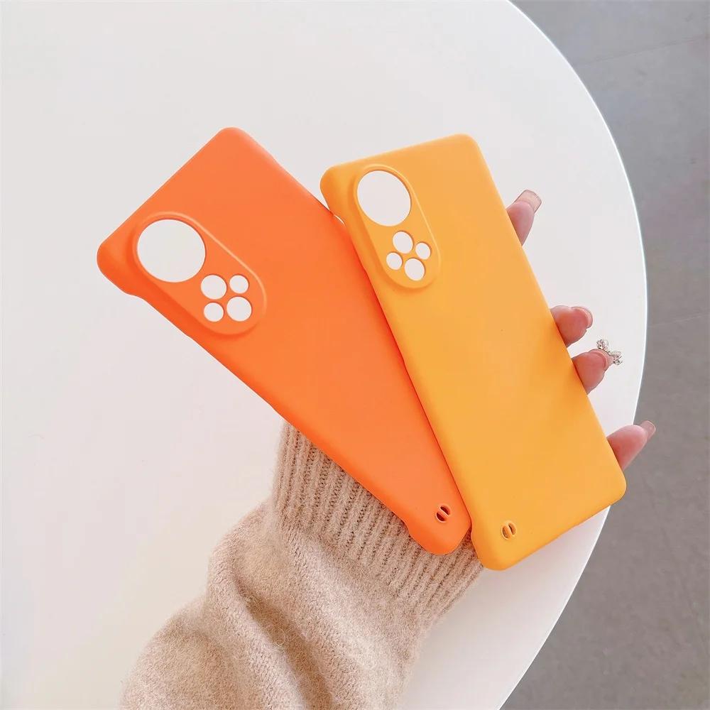 Candy Color Frameless Matte Case For Huawei Nova 9 8 Nova9 Nova8 Pro 5G Slim Hard Shockproof Bumper Cover