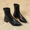 New Women's Ankle Boots Sexy Pointed Toe Woman Short Boots Fashion Causal Ladies Thin High Heel Boots Solid Color Stiletto