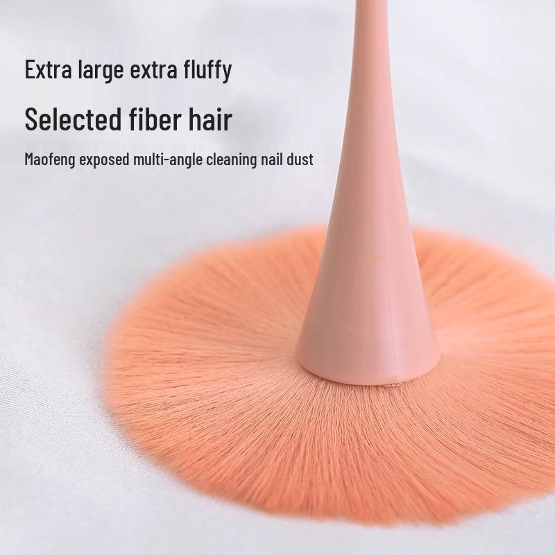 Fluffy Soft Bristle Nail Art & Makeup Brush - Long Handle Small Waist Design