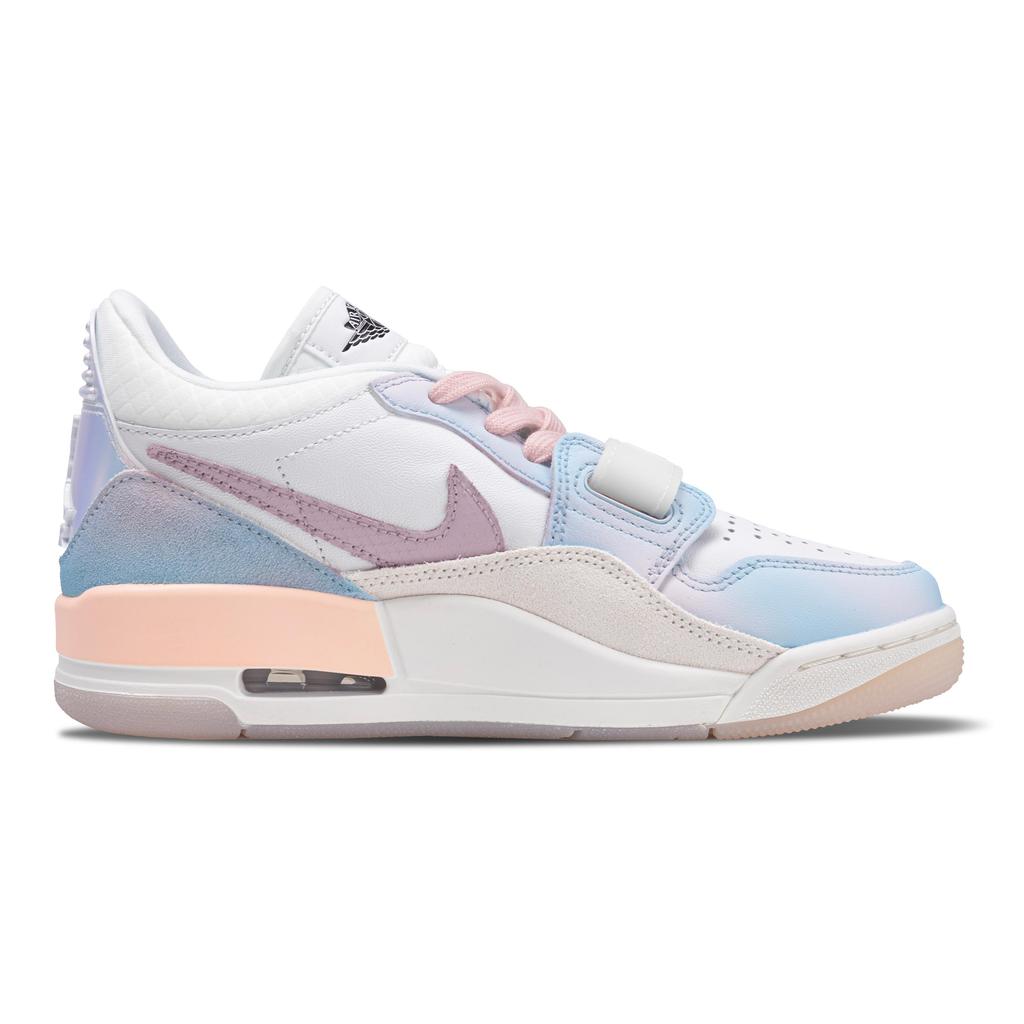 Jordan Legacy 312 Box Ship Cushioning Lightweight Low Top Vintage Basketball Shoes Unisex Pink Blue HF3182-100(Team1190-)