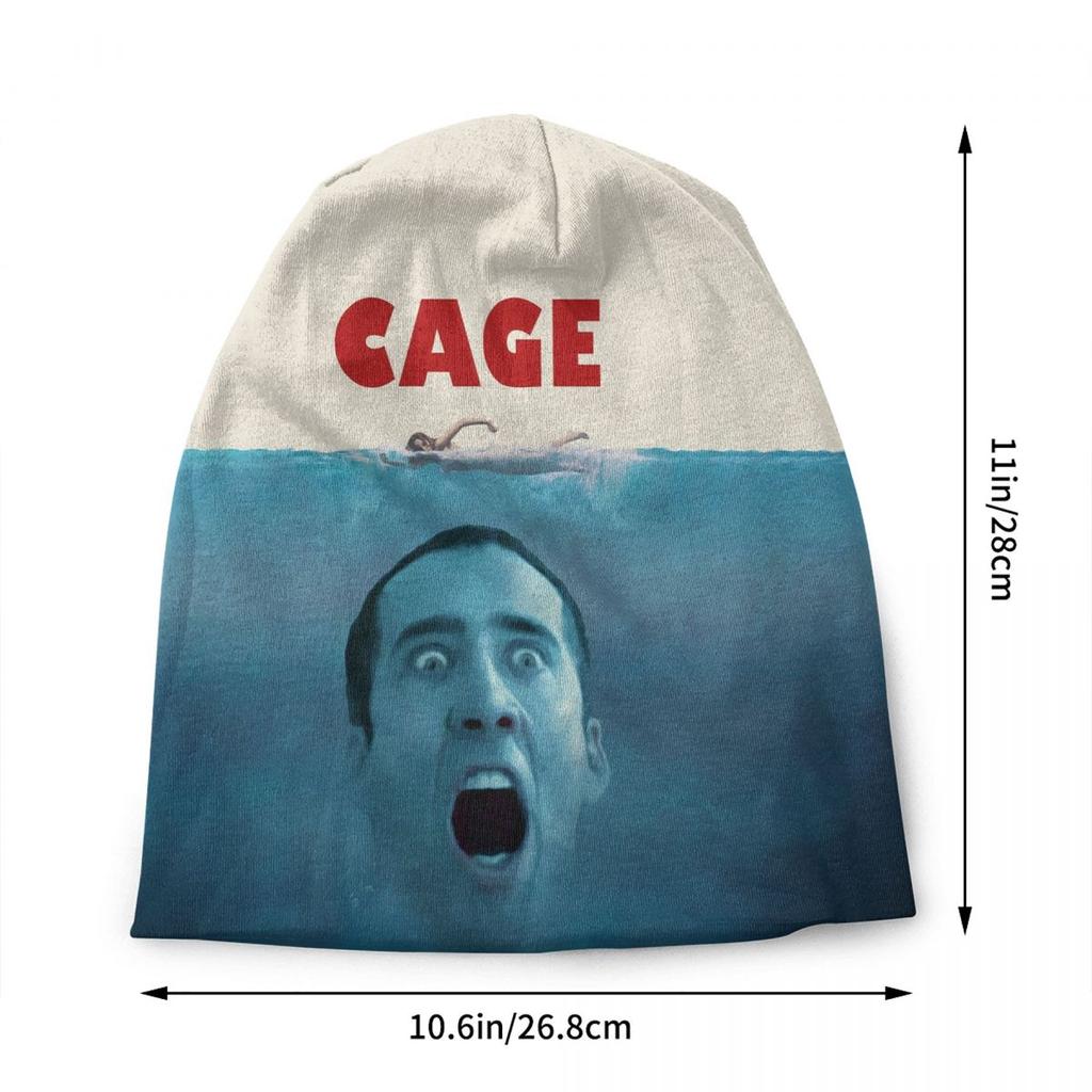 Custom Funny Nicolas Cage Meme Beanie Cap Unisex Winter Warm Bonnet Femme Knitted Hats Street Outdoor Ski Skullies Beanies Hats